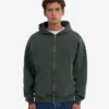Sudadera con capucha y cremallera extragrande de algodón orgánico - Blanco óptico