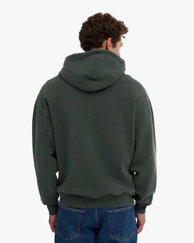 Sudadera con capucha y cremallera extragrande de algodón orgánico - Blanco óptico