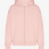 Sudadera con capucha y cremallera oversize orgánica - Rosa descolorido