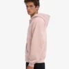 Sudadera con capucha y cremallera oversize orgánica - Rosa descolorido