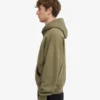 Sudadera con capucha y cremallera oversize orgánica - Verde oliva apagado