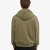 Sudadera con capucha y cremallera oversize orgánica - Verde oliva apagado