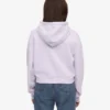 Sudadera corta con capucha y cremallera orgánica - Lavanda suave