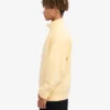 Sudadera orgánica con jerséu de media cremallera - Amarillo suave