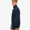 Sudadera orgánica con jerséu de media cremallera - Azul marino