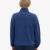 Sudadera orgánica con jerséu de media cremallera - Azul marino