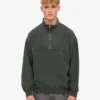 Sudadera orgánica con jerséu de media cremallera - Bosque de medianoche
