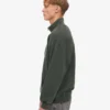 Sudadera orgánica con jerséu de media cremallera - Bosque de medianoche