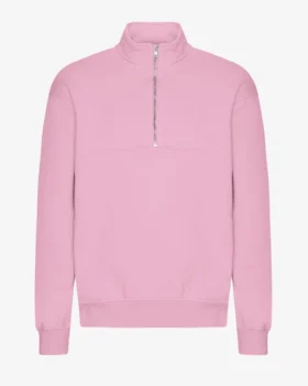 Sudadera orgánica con jerséu de media cremallera - Flor de cerezo