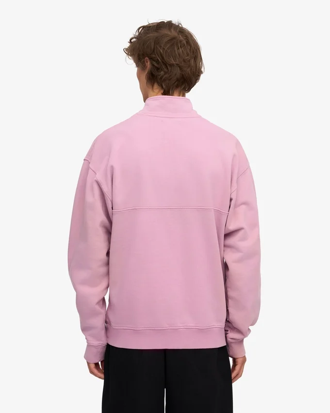 Sudadera orgánica con jerséu de media cremallera - Flor de cerezo