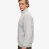 Sudadera orgánica con jerséu de media cremallera - Gris deslavado