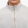 Sudadera orgánica con jerséu de media cremallera - Gris deslavado