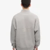 Sudadera orgánica con jerséu de media cremallera - Gris jaspeado