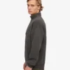 Sudadera orgánica con jerséu de media cremallera - Gris lava