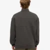Sudadera orgánica con jerséu de media cremallera - Gris lava