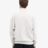 Sudadera orgánica con jerséu de media cremallera - Mezcla de nieve