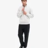 Sudadera orgánica con jerséu de media cremallera - Mezcla de nieve