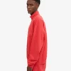 Sudadera orgánica con jerséu de media cremallera - Rojo mandarina