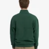 Sudadera orgánica con jerséu de media cremallera - Verde esmeralda