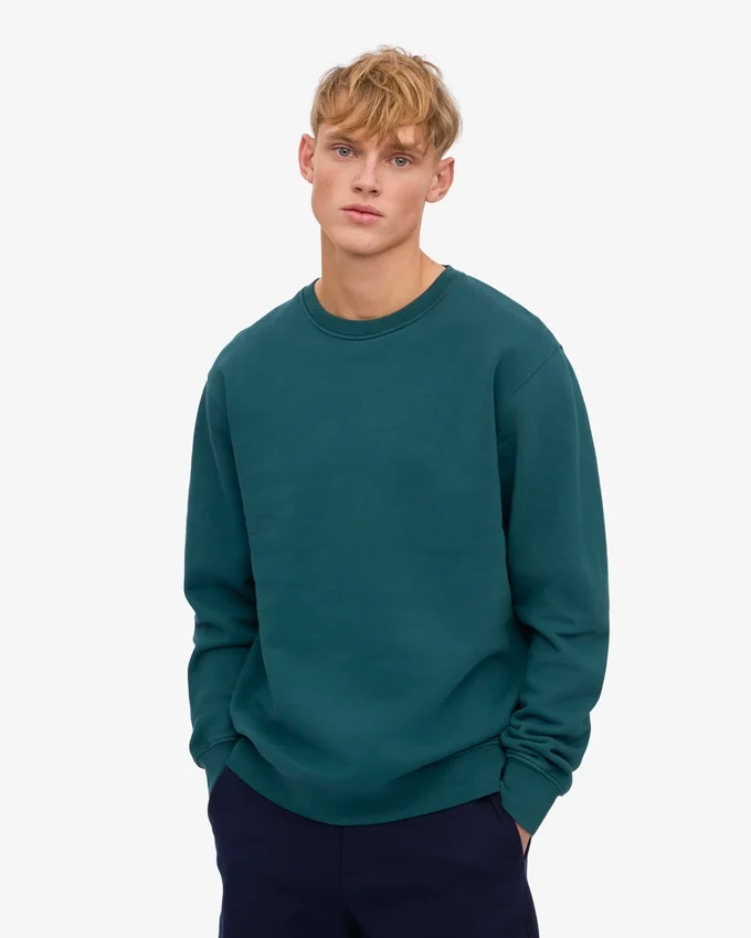 Suéter Classic Organic de algodón orgánico - Verde océano