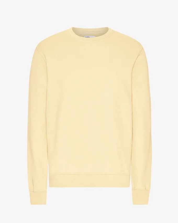 Suéter Classic Organic de cuello redondo - Amarillo suave