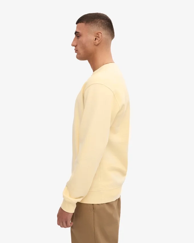 Suéter Classic Organic de cuello redondo - Amarillo suave