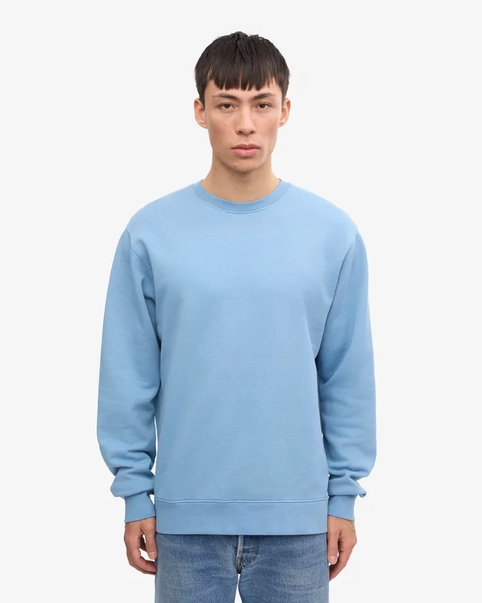 Suéter Classic Organic de cuello redondo - Azul costa