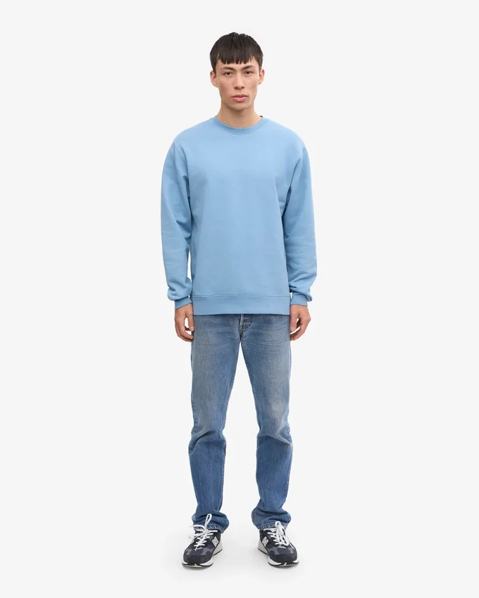 Suéter Classic Organic de cuello redondo - Azul costa