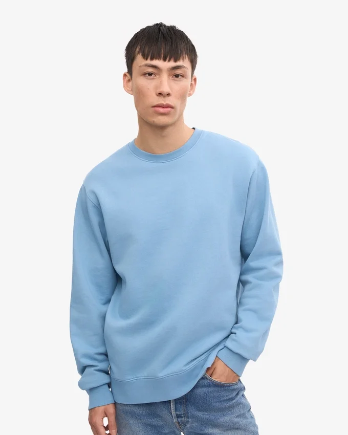 Suéter Classic Organic de cuello redondo - Azul costa
