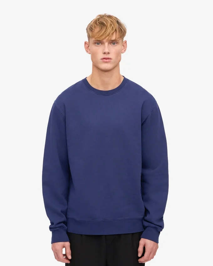 Suéter Classic Organic de cuello redondo - Azul marino