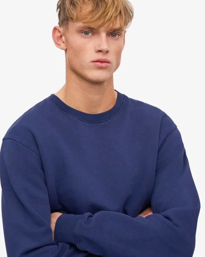 Suéter Classic Organic de cuello redondo - Azul marino