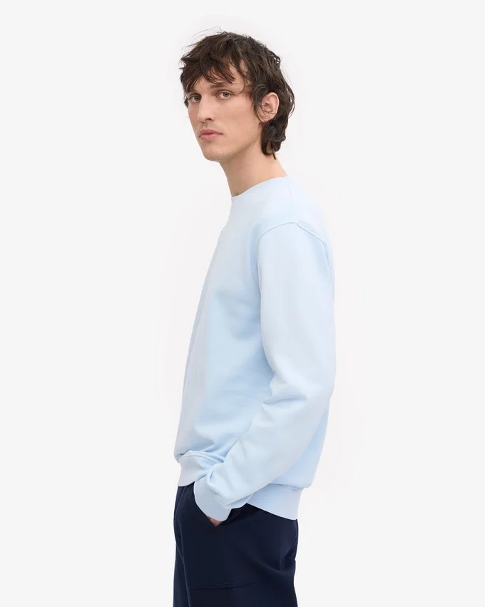 Suéter Classic Organic de cuello redondo - Azul polar