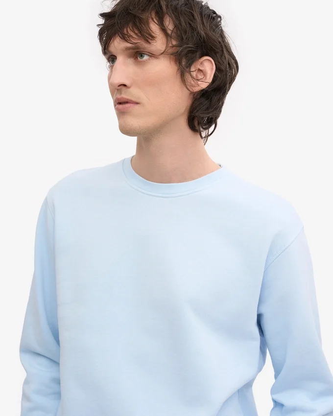 Suéter Classic Organic de cuello redondo - Azul polar