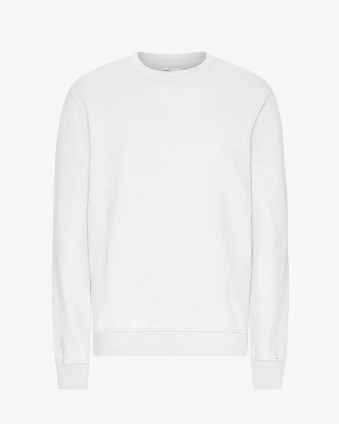 Suéter Classic Organic de cuello redondo - Blanco óptico