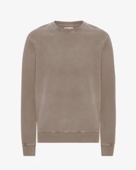 Suéter Classic Organic de cuello redondo - Caqui descolorido