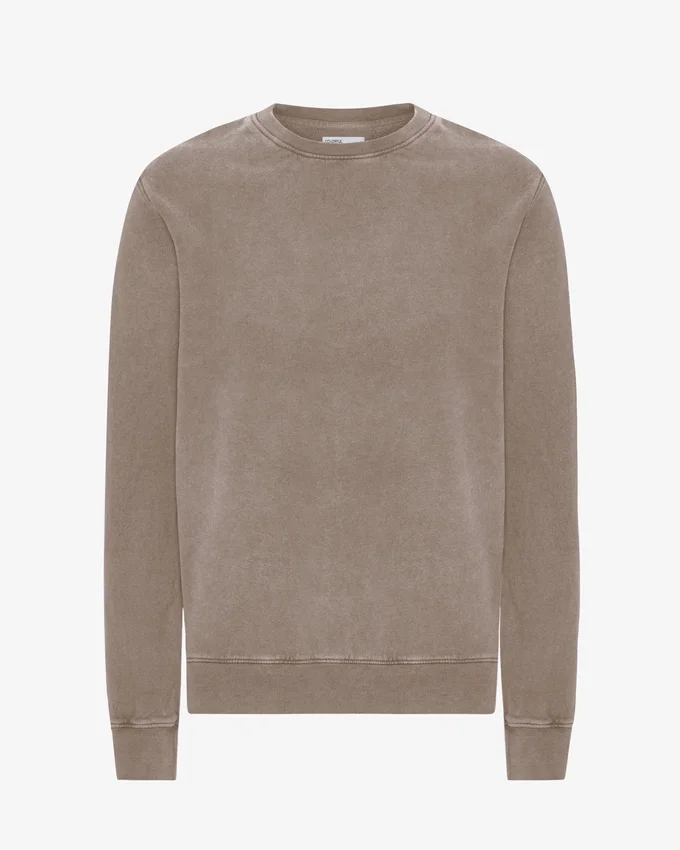 Suéter Classic Organic de cuello redondo - Caqui descolorido