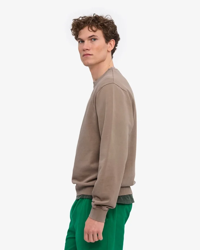 Suéter Classic Organic de cuello redondo - Caqui descolorido