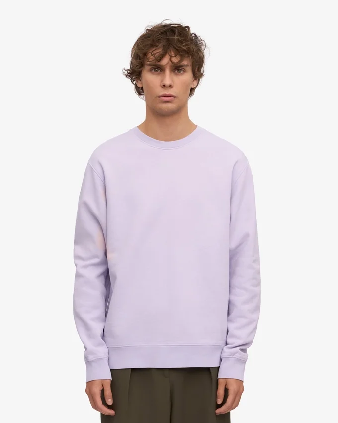Suéter Classic Organic de cuello redondo - Lavanda suave