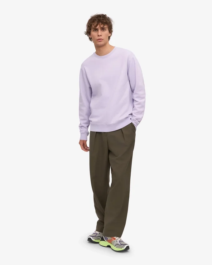 Suéter Classic Organic de cuello redondo - Lavanda suave