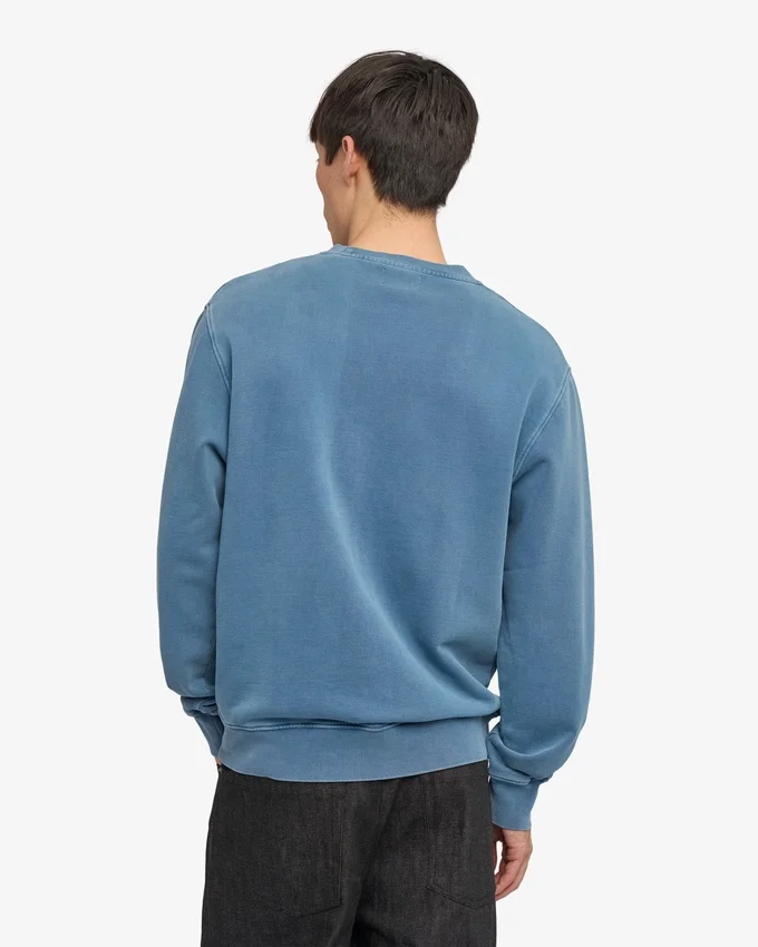 Suéter Classic Organic de cuello redondo - Índigo descolorido