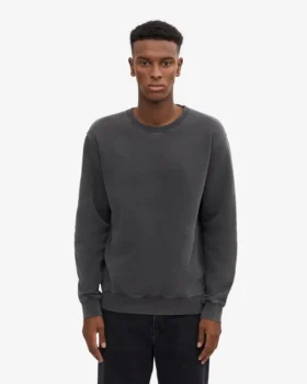 Suéter Classic Organic de cuello redondo – Negro descolorido
