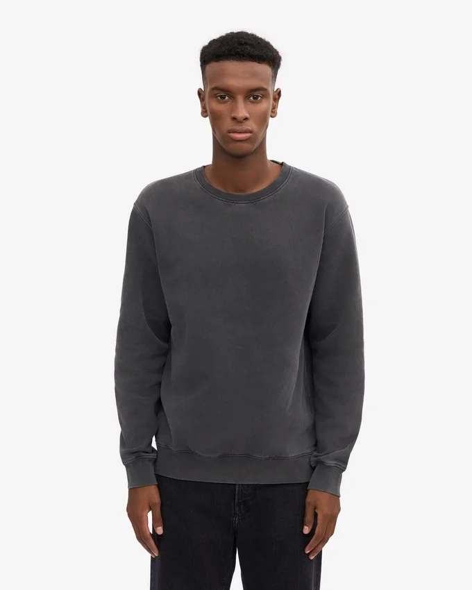 Suéter Classic Organic de cuello redondo - Negro descolorido