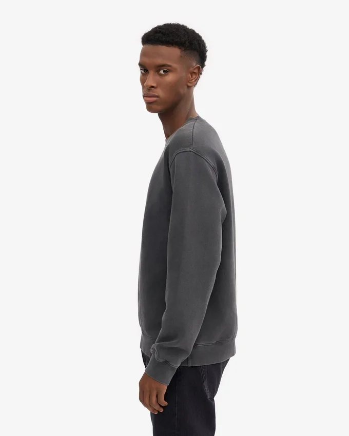 Suéter Classic Organic de cuello redondo - Negro descolorido