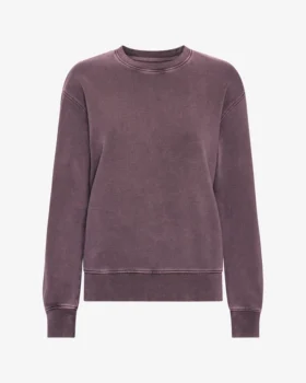 Suéter Classic Organic de cuello redondo para mujer - Uva descolorida