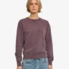 Suéter Classic Organic de cuello redondo para mujer - Uva descolorida