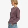 Suéter Classic Organic de cuello redondo para mujer - Uva descolorida