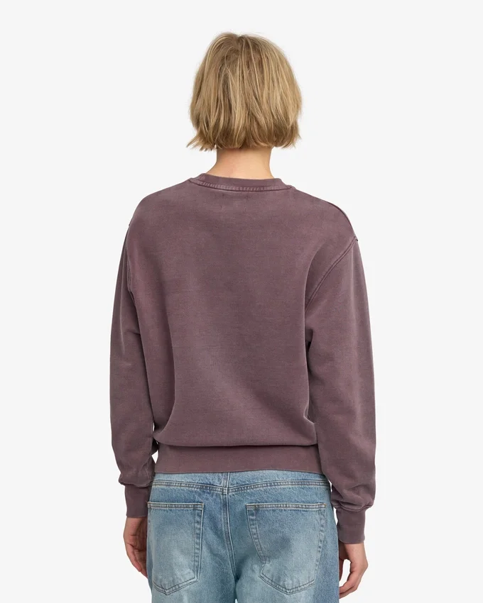 Suéter Classic Organic de cuello redondo para mujer - Uva descolorida