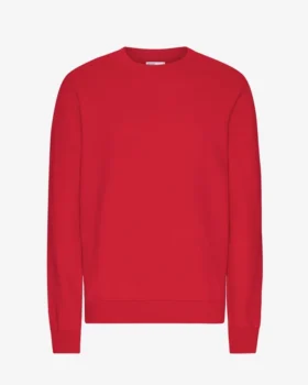 Suéter Classic Organic de cuello redondo - Rojo escarlata