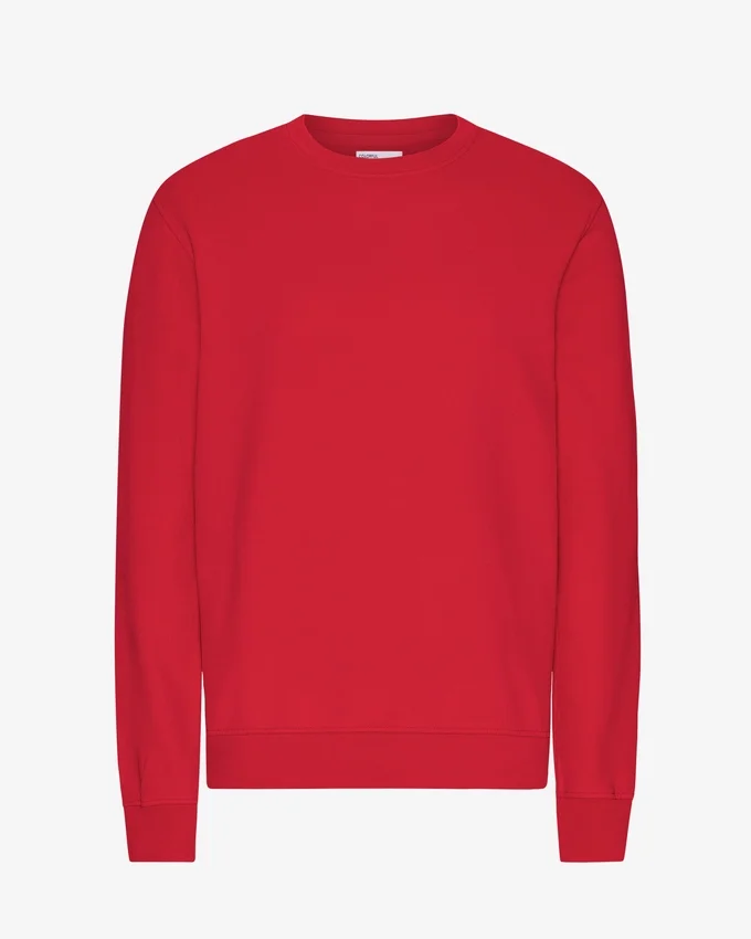 Suéter Classic Organic de cuello redondo - Rojo escarlata