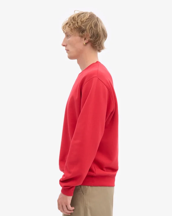 Suéter Classic Organic de cuello redondo - Rojo escarlata